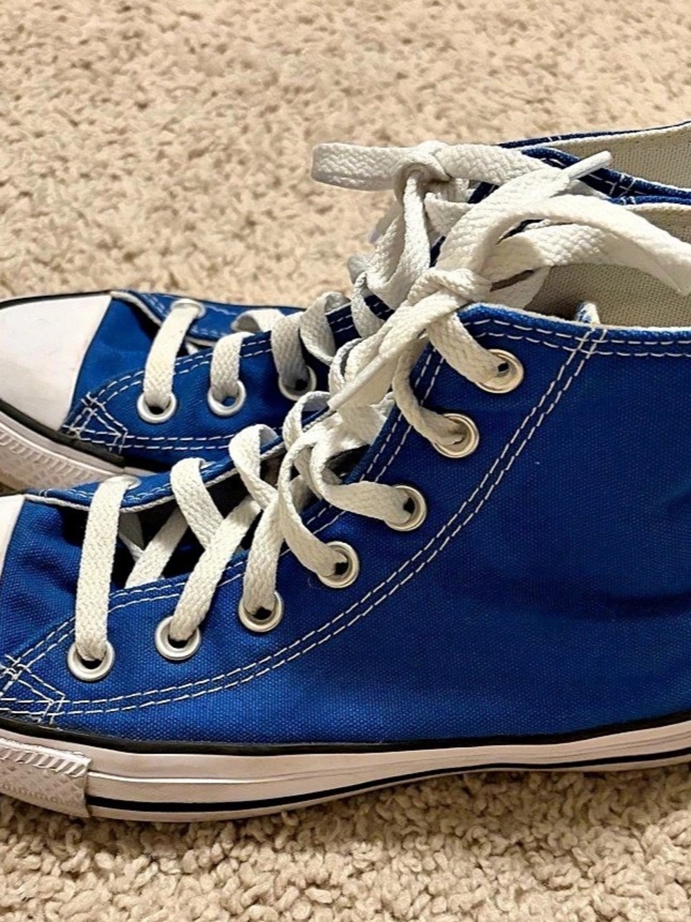 Unisex Converse Chuck Taylor All Star high-top Sneakers Blue & White US mens 5 w